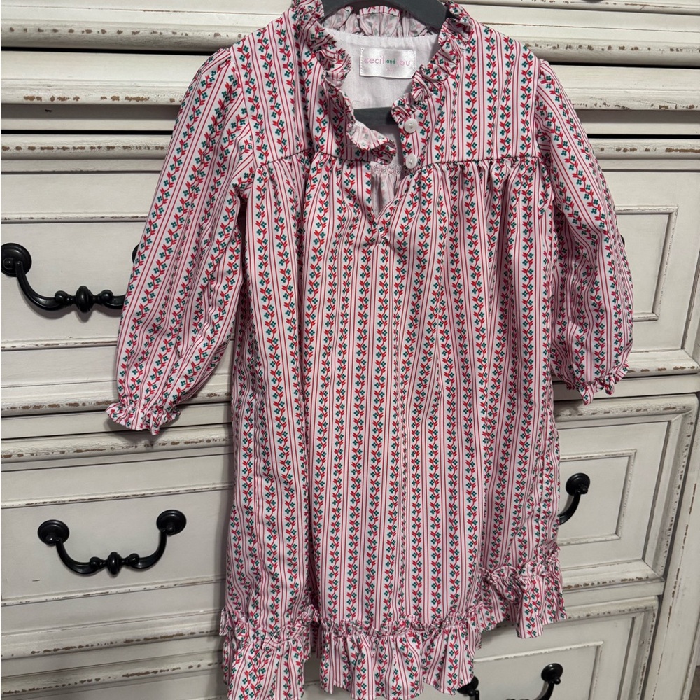 Red Green and White Christmas Nightgown